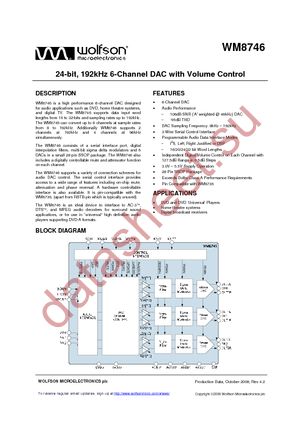 WM8746SEDS datasheet  